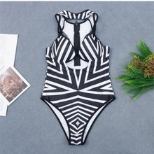 Load image into Gallery viewer, Zebra Print One Piece Swimwear
