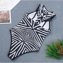 Load image into Gallery viewer, Zebra Print One Piece Swimwear
